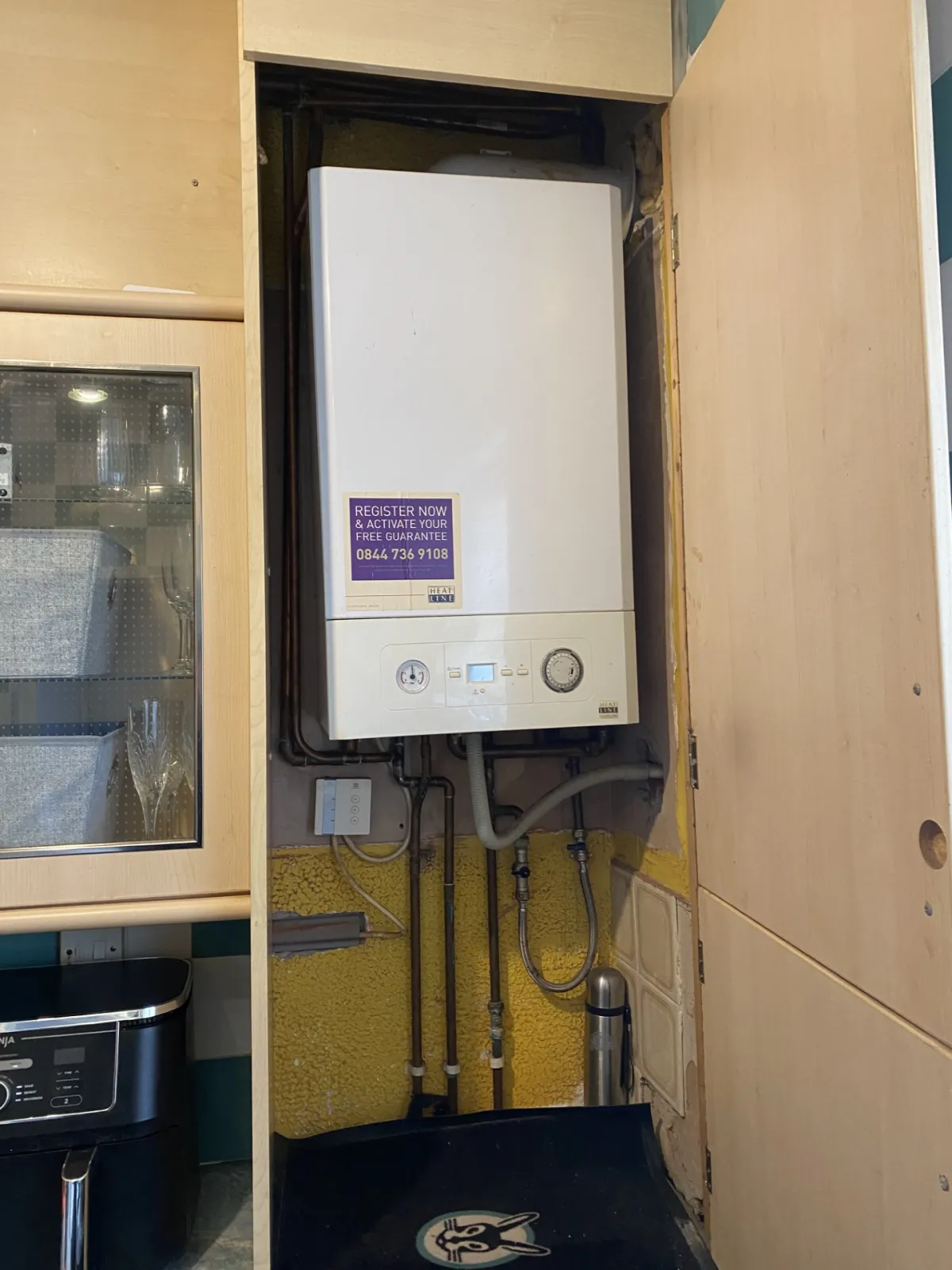 Old Heatline boiler before replacement